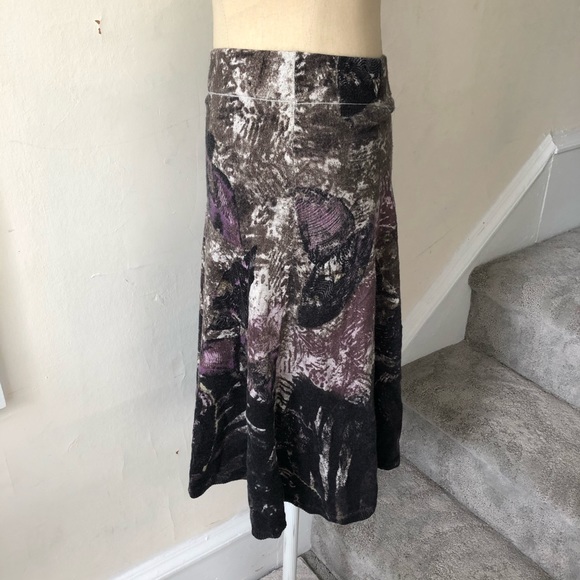 Nic + Zoe Cotton Blend Printed Knit Skirt - Picture 2 of 7